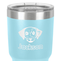 Dog Faces 30 oz Stainless Steel Tumbler - Teal - Single-Sided (Personalized)