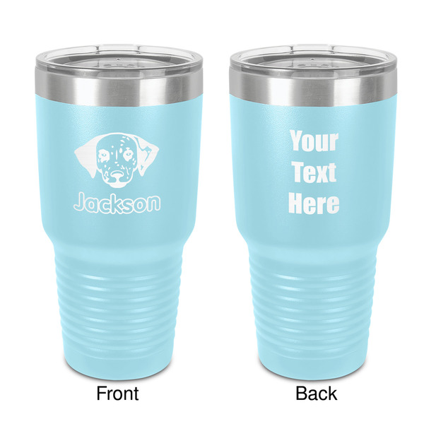 Custom Dog Faces 30 oz Stainless Steel Tumbler - Teal - Double-Sided (Personalized)