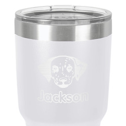 Dog Faces 30 oz Stainless Steel Tumbler - White - Single-Sided (Personalized)