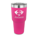 Dog Faces 30 oz Stainless Steel Tumbler - Pink - Single Sided (Personalized)