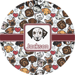 Dog Faces Multipurpose Round Labels - 4" (Personalized)