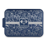 Dog Faces Aluminum Baking Pan with Navy Lid (Personalized)