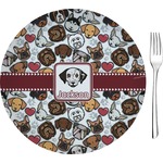 Dog Faces 8" Glass Appetizer / Dessert Plates - Single or Set (Personalized)