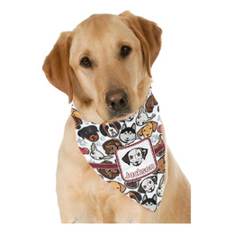 Dog Faces Dog Bandana Scarf w/ Name or Text