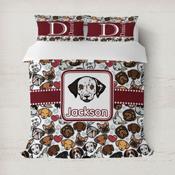 Dog Faces Duvet Cover Set - Full / Queen (Personalized)