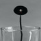 Dog Faces Black Plastic 7" Stir Stick - Oval - Main