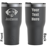 Dog Faces RTIC Tumbler - Black - Engraved Front & Back (Personalized)