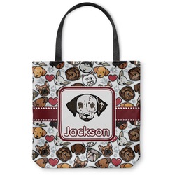 Dog Faces Canvas Tote Bag - Large - 18"x18" (Personalized)