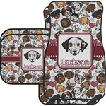 Dog Faces Car Floor Mats Set - 2 Front & 2 Back (Personalized)