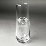 Dog Faces Champagne Flute - Stemless Engraved - Single (Personalized)