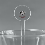 Dog Faces 7" Round Plastic Stir Sticks - Clear (Personalized)