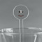 Dog Faces Clear Plastic 7" Stir Stick - Round - Main