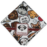 Dog Faces Cloth Dinner Napkin - Single w/ Name or Text