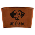 Dog Faces Leatherette Cup Sleeve (Personalized)