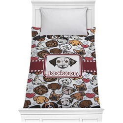 Dog Faces Comforter - Twin (Personalized)