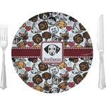 Dog Faces 10" Glass Lunch / Dinner Plates - Single or Set (Personalized)