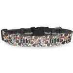 Dog Faces Deluxe Dog Collar - Small (8.5" to 12.5") (Personalized)