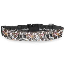 Dog Faces Deluxe Dog Collar - Double Extra Large (20.5" to 35") (Personalized)