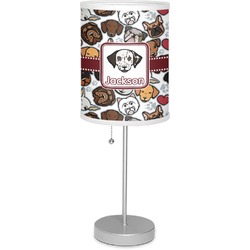 Dog Faces 7" Drum Lamp with Shade Linen (Personalized)