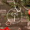 Dog Faces Engraved Glass Ornaments - Round (Lifestyle)