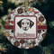 Dog Faces Frosted Glass Ornament - Round (Lifestyle)