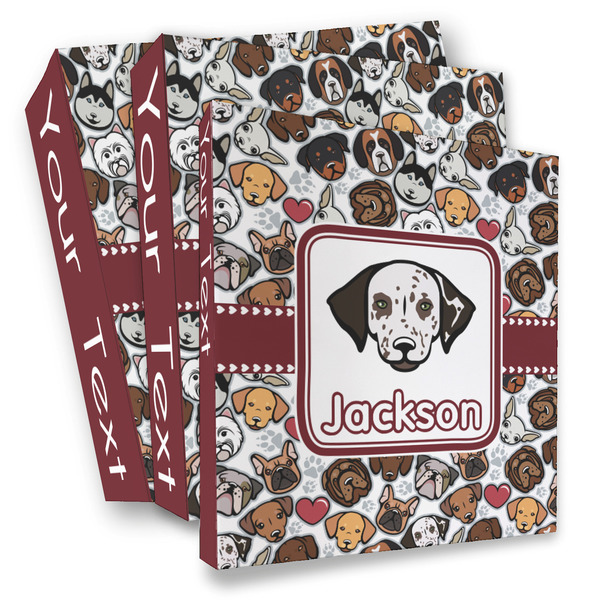 Custom Dog Faces 3 Ring Binder - Full Wrap (Personalized)