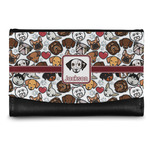 Dog Faces Genuine Leather Women's Wallet - Small (Personalized)