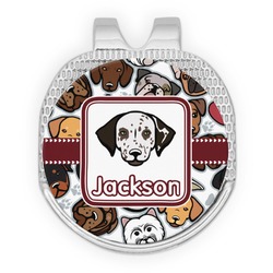 Dog Faces Golf Ball Marker - Hat Clip - Silver