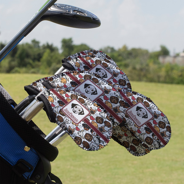 Custom Dog Faces Golf Club Iron Cover - Set of 9 (Personalized)