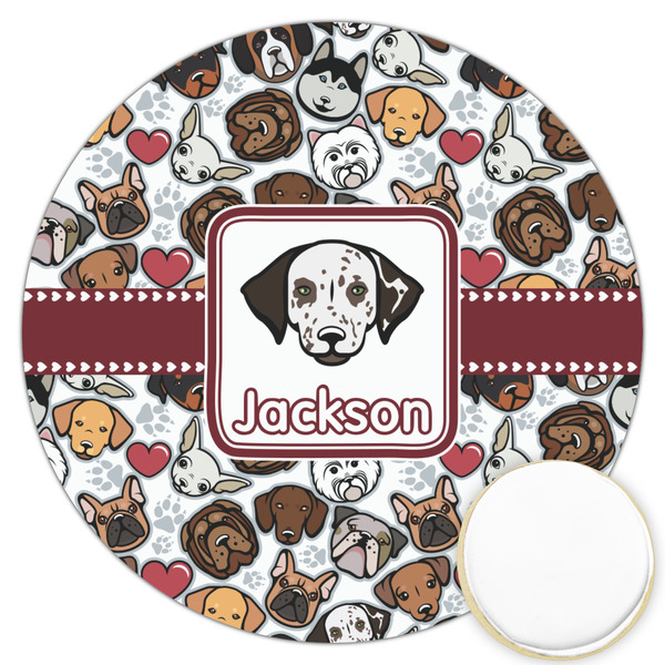 Custom Dog Faces Printed Cookie Topper - 3.25" (Personalized)