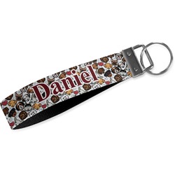 Dog Faces Wristlet Webbing Keychain Fob (Personalized)