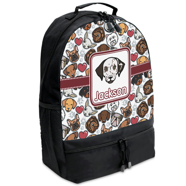 Custom Dog Faces Backpacks - Black (Personalized)