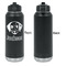 Dog Faces Laser Engraved Water Bottles - Front Engraving - Front & Back View