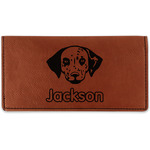 Dog Faces Leatherette Checkbook Holder - Double Sided (Personalized)