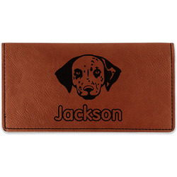 Dog Faces Leatherette Checkbook Holder (Personalized)