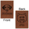 Dog Faces Leatherette Journals - Large - Double Sided - Front & Back View