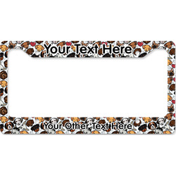 Dog Faces License Plate Frame - Style B (Personalized)