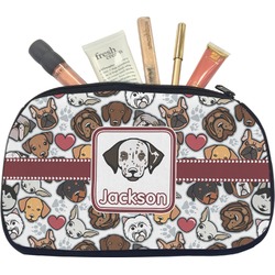 Dog Faces Makeup / Cosmetic Bag - Medium (Personalized)