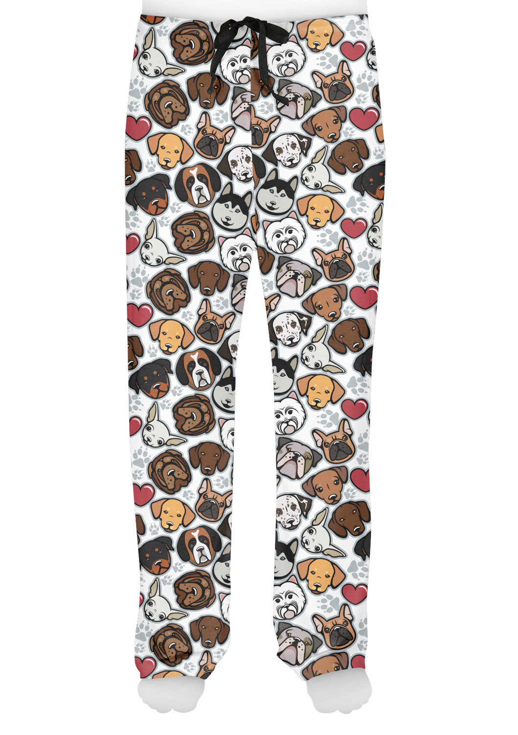 Dog Faces Mens Pajama Pants - L (Personalized) - YouCustomizeIt