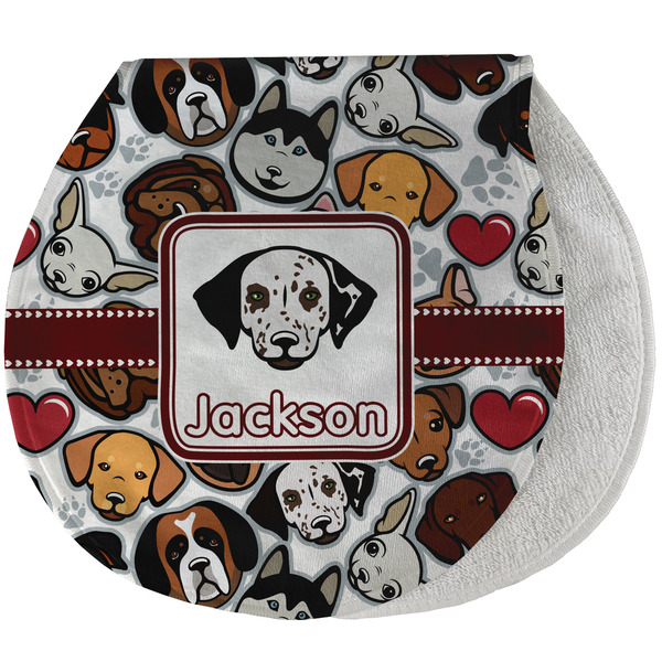 Custom Dog Faces Burp Pad - Velour w/ Name or Text