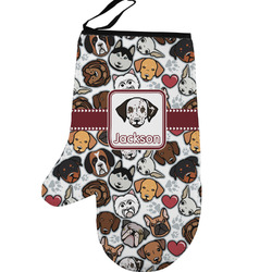 Dog Faces Left Oven Mitt (Personalized)