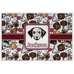Dog Faces Laminated Placemat w/ Name or Text