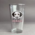 Dog Faces Pint Glass - Full Color Logo (Personalized)