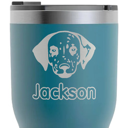 Dog Faces RTIC Tumbler - Dark Teal - Laser Engraved - Double-Sided (Personalized)