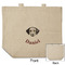 Dog Faces Reusable Cotton Grocery Bag - Front & Back View