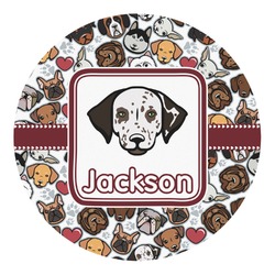Dog Faces Round Decal - Small (Personalized)