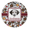 Dog Faces Round Paper Coaster - Approval