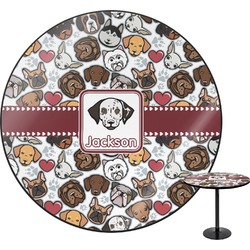 Dog Faces Round Table - 30" (Personalized)