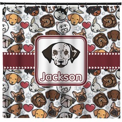 Dog Faces Shower Curtain - 71" x 74" (Personalized)