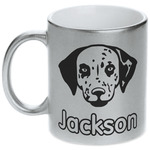 Dog Faces Metallic Silver Mug (Personalized)